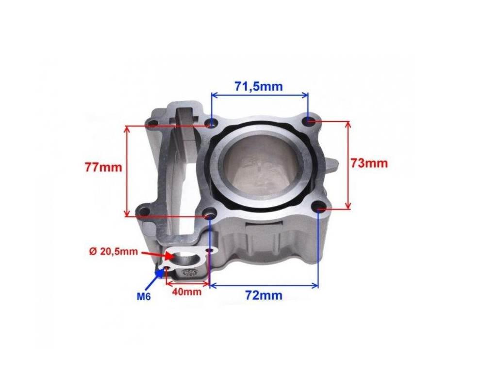 Cylinder żeliwny power force basic mbk nxc yamaha x-max yzf-r125 54mm 4t - zdjęcie 5