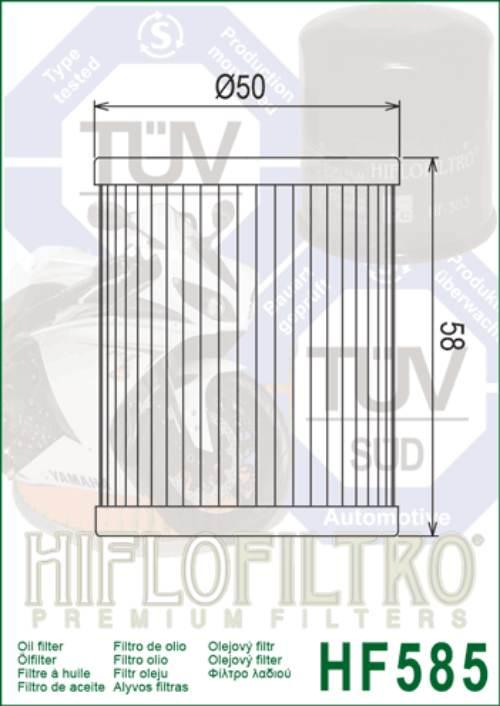 Filtr oleju hiflo hf585 morini 1200 '06- - zdjęcie 2