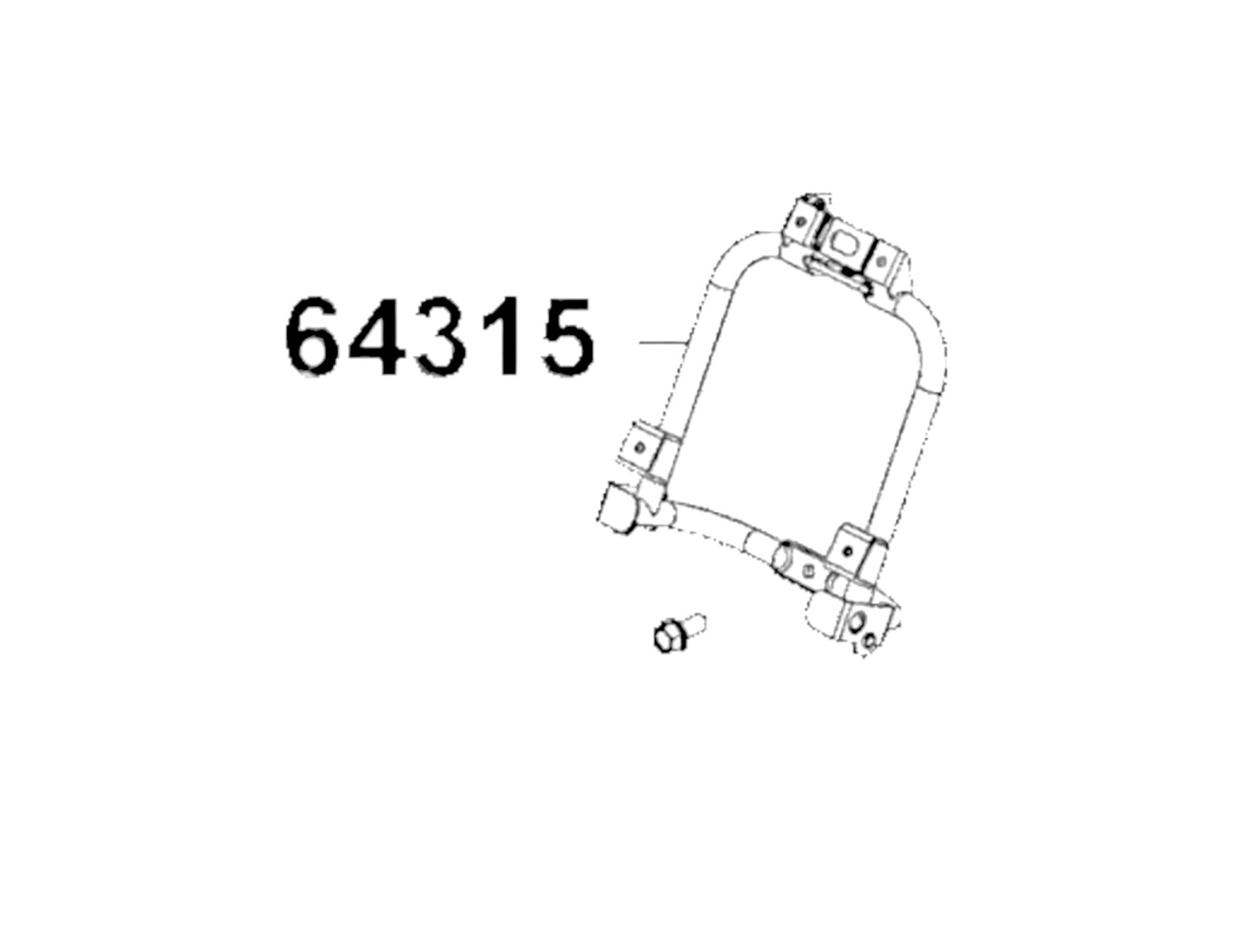 Stelaż przedni kymco like 2 50/125 64315-acc1-e10