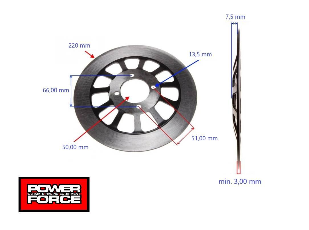 Tarcza hamulcowa przednia power force suzuki gn 125 PF 22 516 0001 - zdjęcie 2