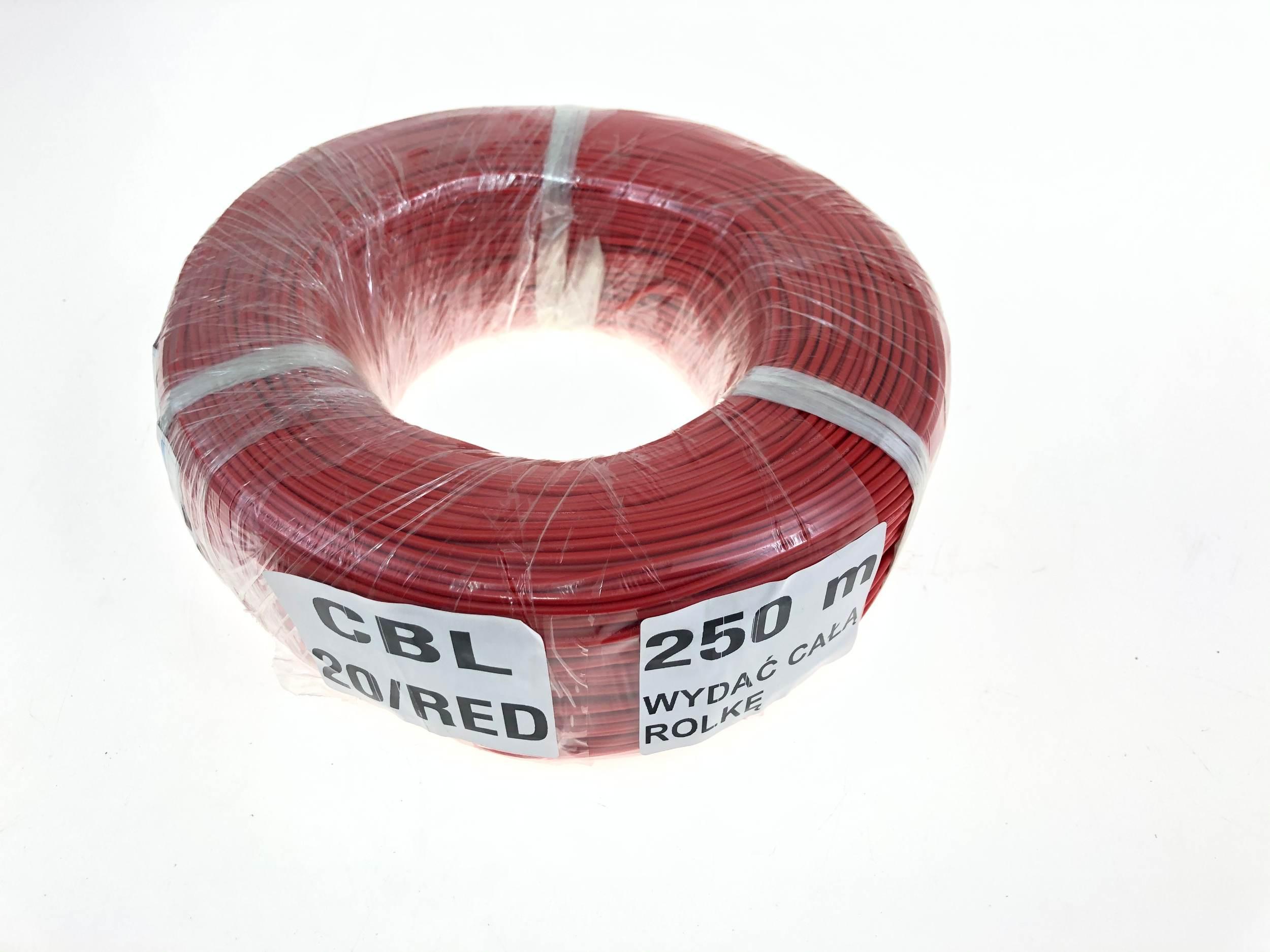 Przewód 20 awg czerwony KRF 12 030 0007