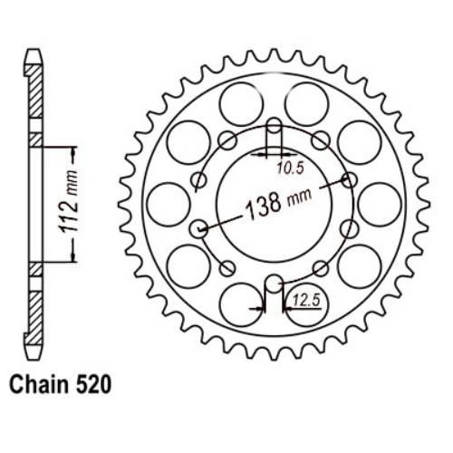 Zebatka napędzana aluminiowa sunstar sunr5-3485-41