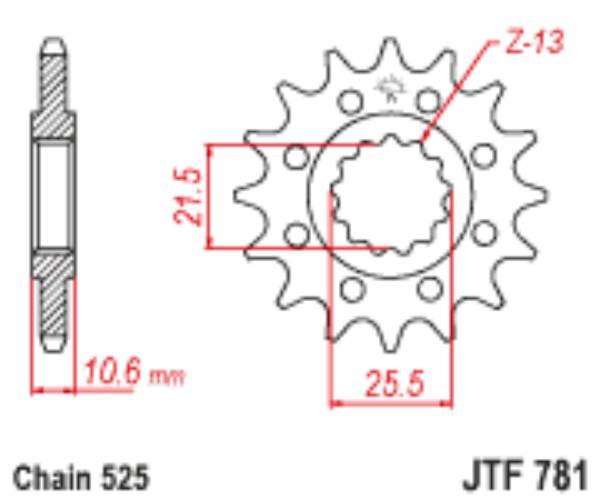 Zebatka napędowa jt jtf781.14