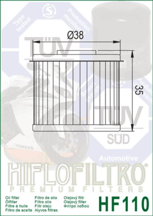 Filtr oleju hiflo hf110 honda nsf 250 r '11- - zdjęcie 2