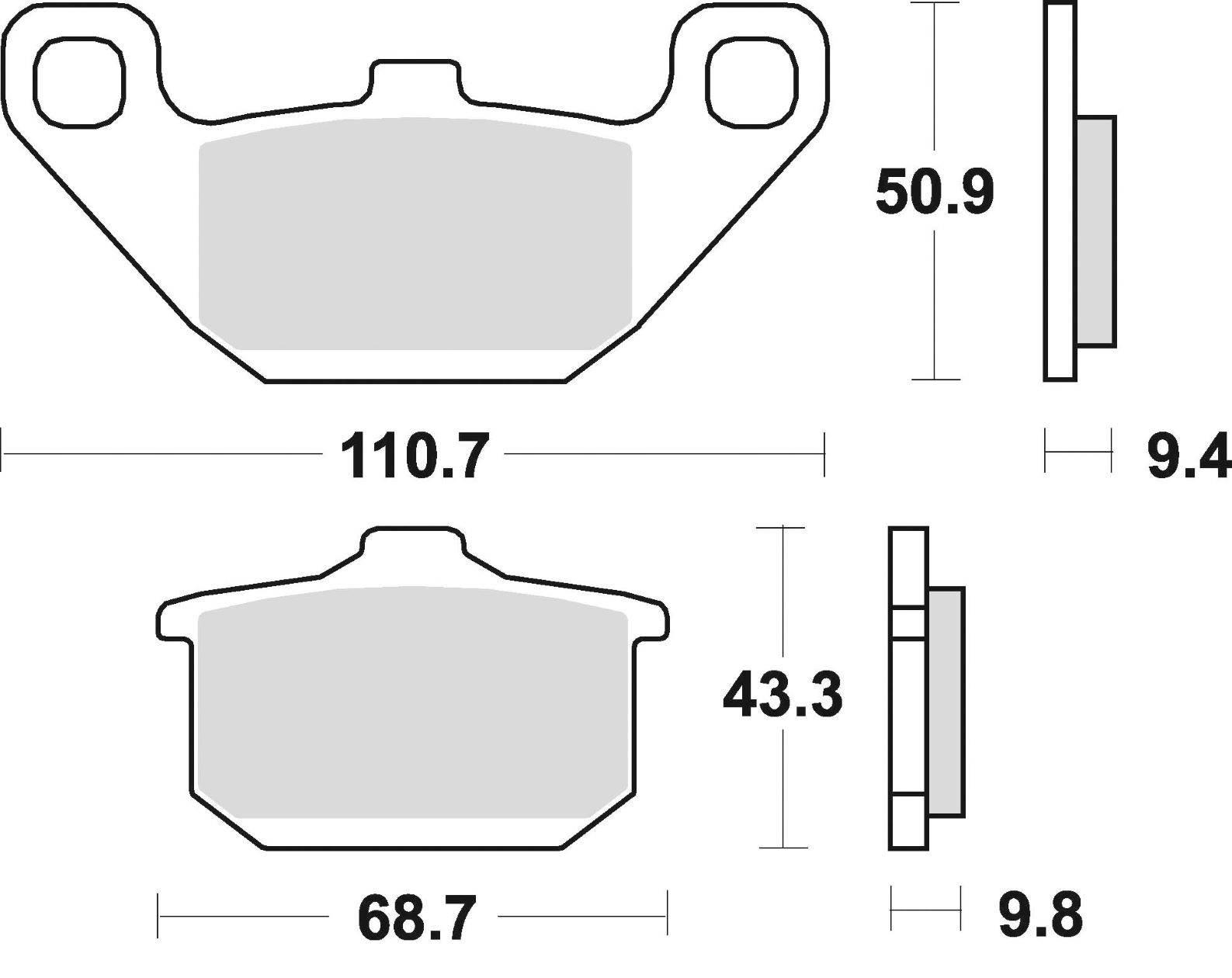 Klocki hamulcowe braking semi metallic 662sm1 - zdjęcie 2