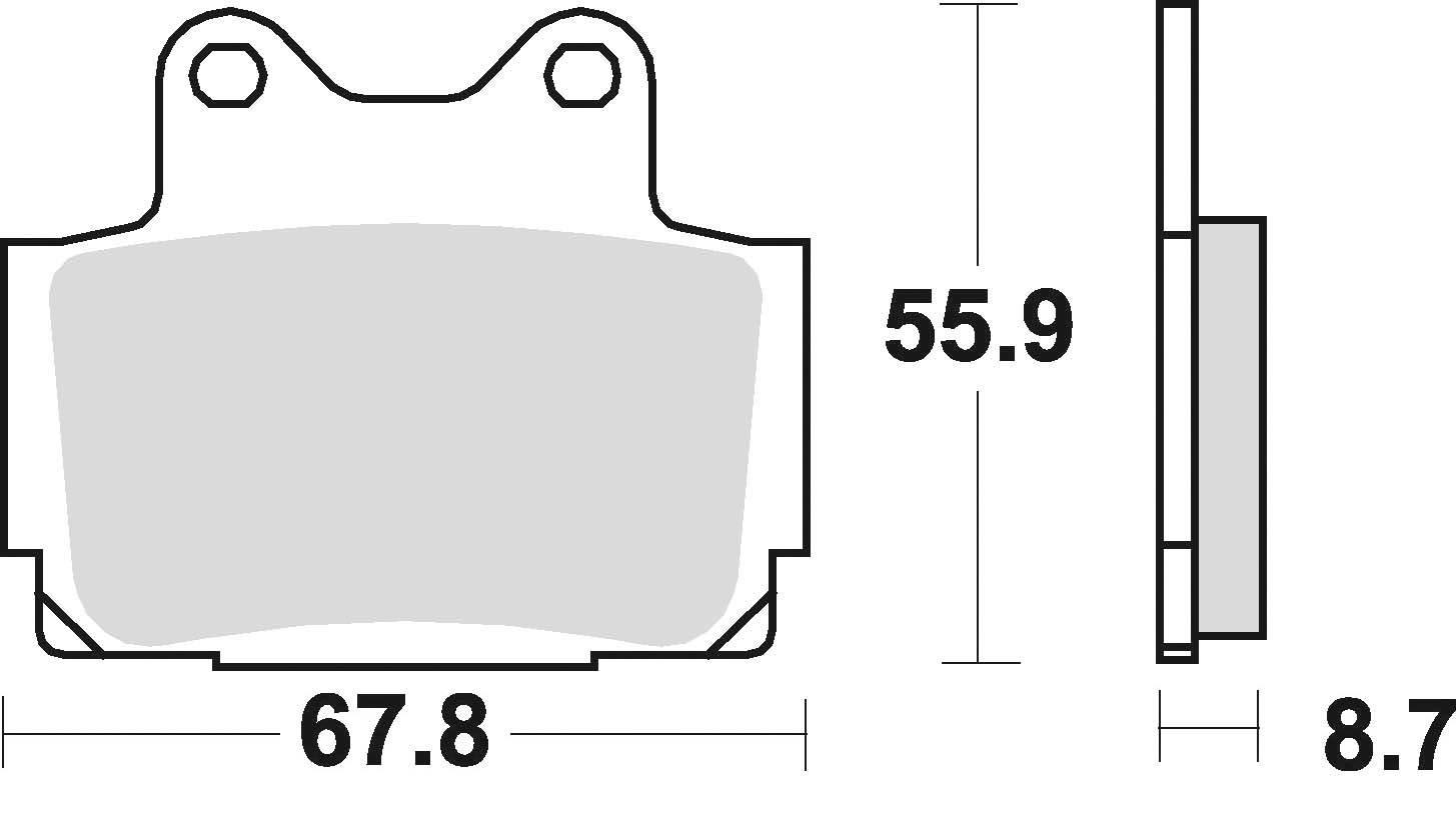 Klocki hamulcowe braking semi metallic 679sm1 - zdjęcie 2