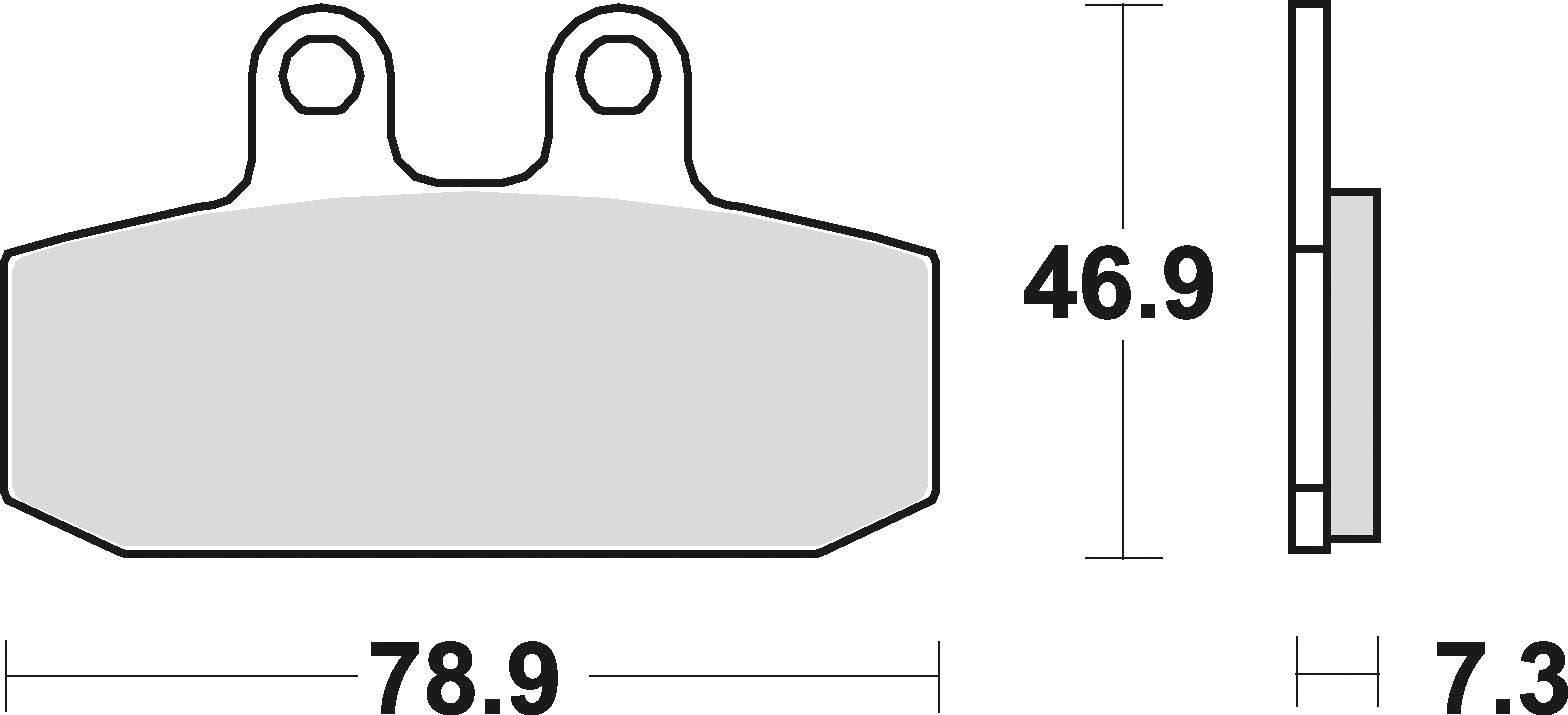 Klocki hamulcowe braking semi metallic 684sm1 - zdjęcie 2