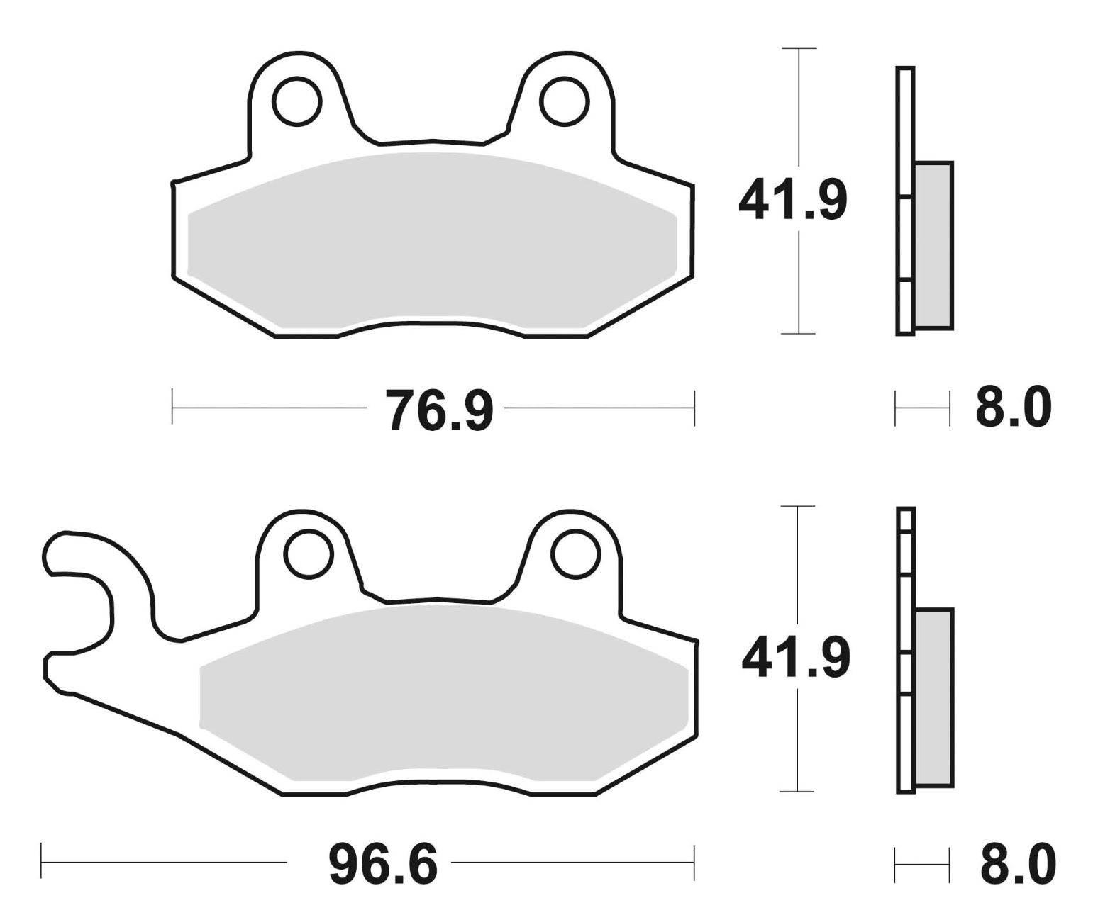 Klocki hamulcowe braking semi metallic 696sm1 - zdjęcie 2