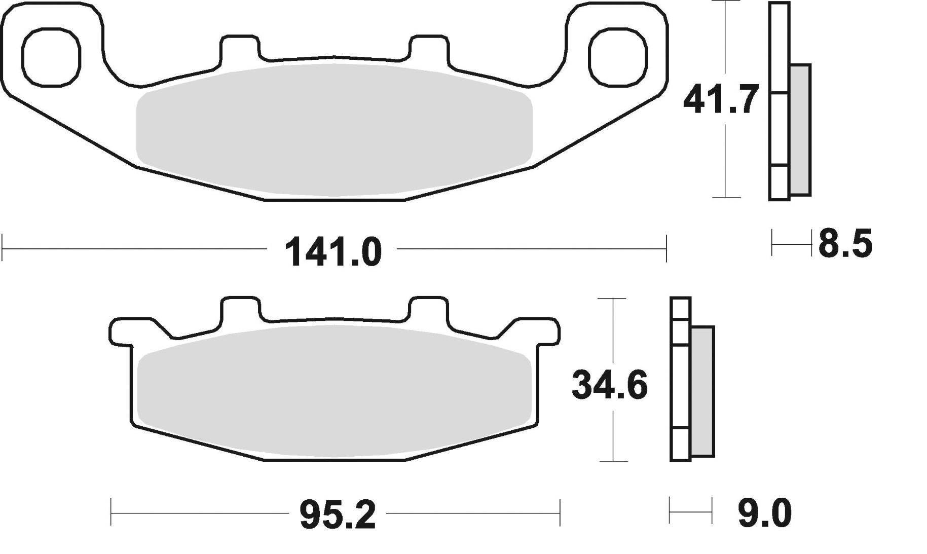Klocki hamulcowe braking semi metallic 698sm1 - zdjęcie 2