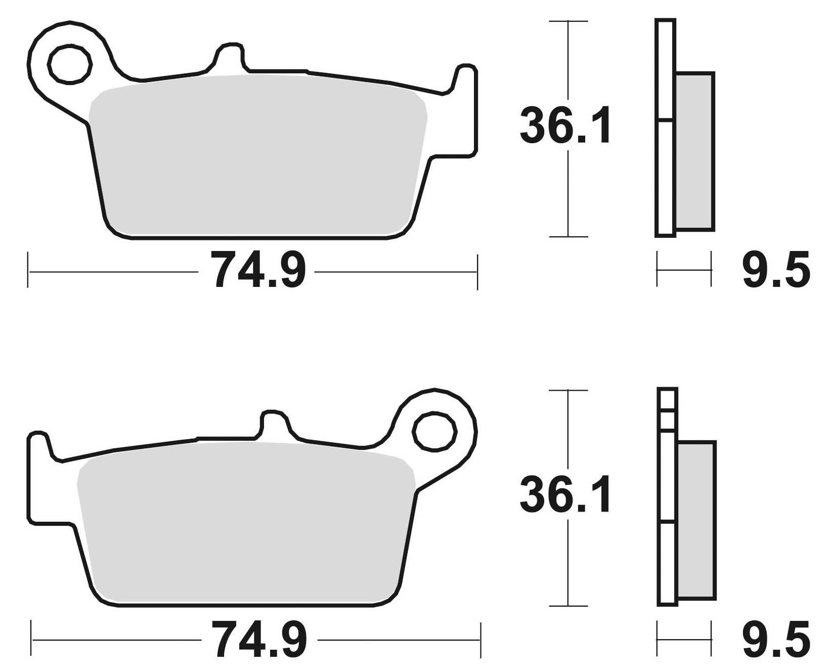 Klocki hamulcowe braking semi metallic 701sm1 - zdjęcie 2