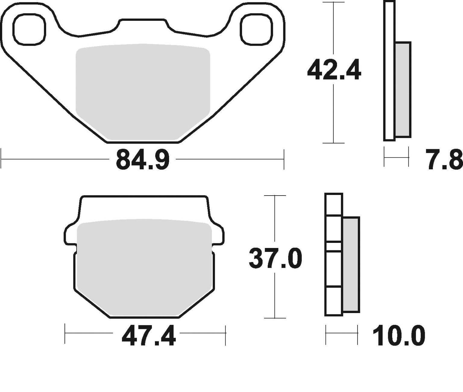 Klocki hamulcowe braking semi metallic 702sm1 - zdjęcie 2