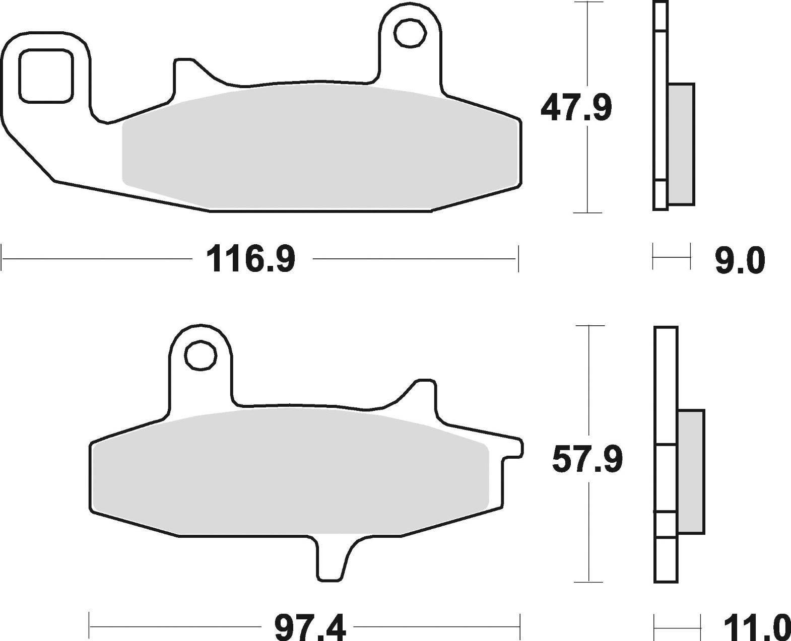 Klocki hamulcowe braking semi metallic 709sm1 - zdjęcie 2