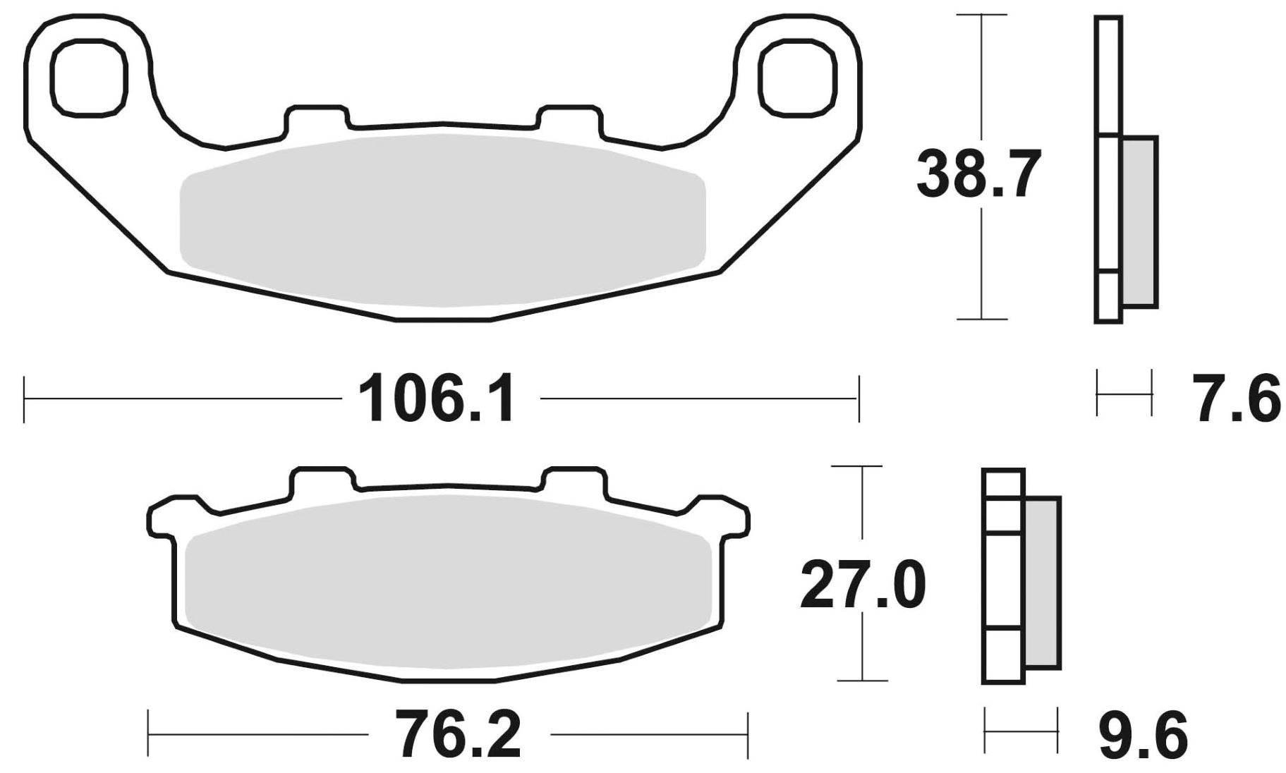 Klocki hamulcowe braking semi metallic 712sm1 - zdjęcie 2