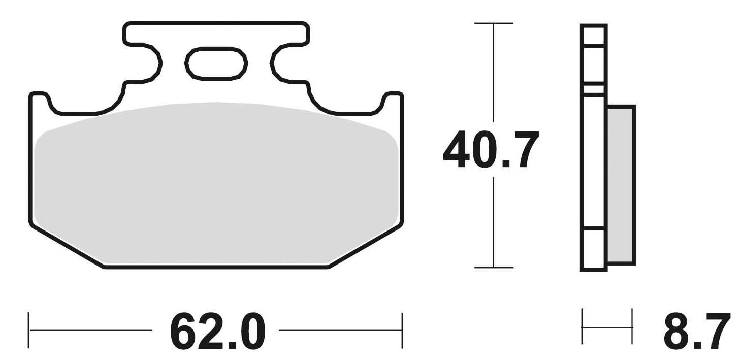 Klocki hamulcowe braking semi metallic 722sm1 - zdjęcie 2