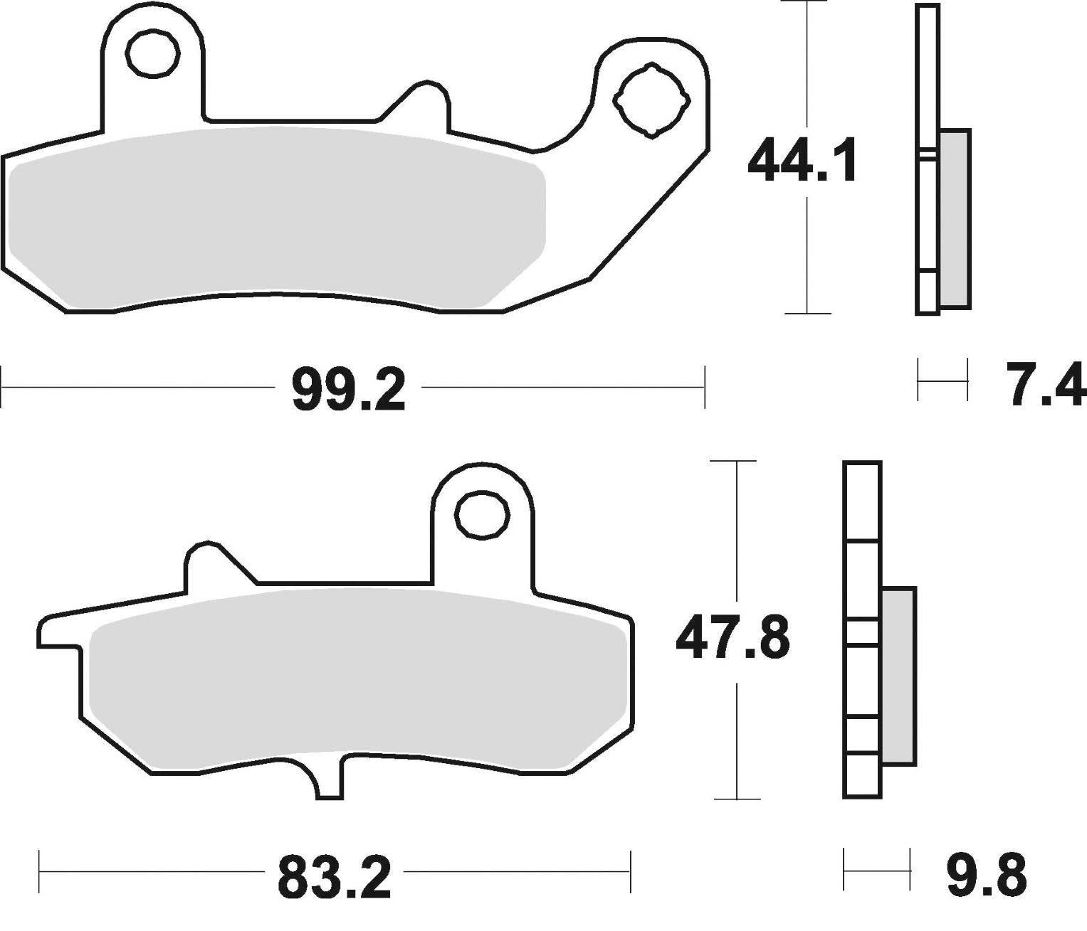 Klocki hamulcowe braking semi metallic 728sm1 - zdjęcie 2