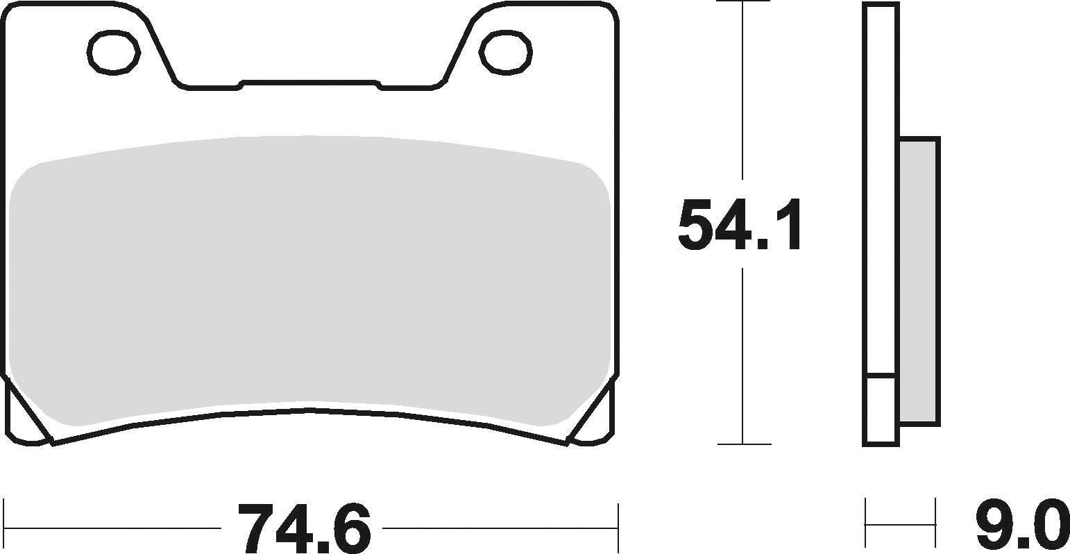 Klocki hamulcowe braking semi metallic 729sm1 - zdjęcie 2