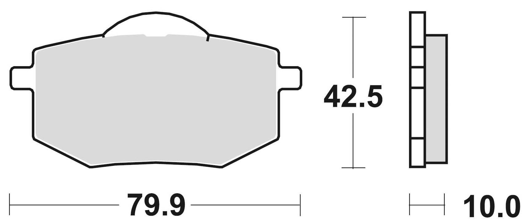 Klocki hamulcowe braking semi metallic 735sm1 - zdjęcie 2