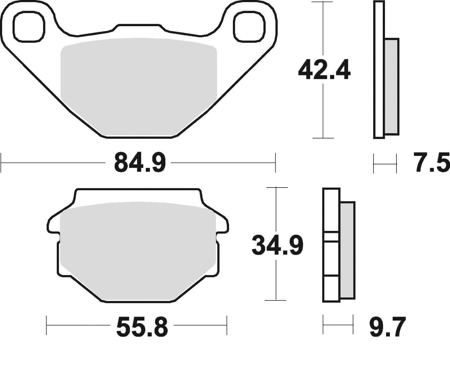 Klocki hamulcowe braking semi metallic 743sm1 - zdjęcie 2
