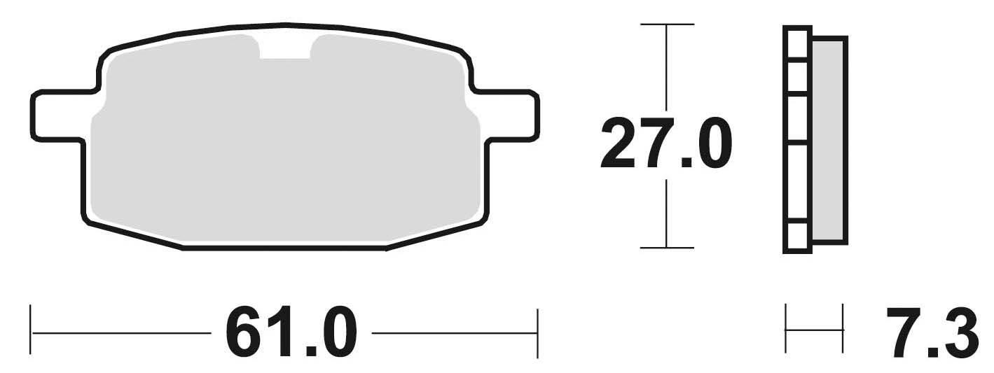Klocki hamulcowe braking semi metallic 744sm1 - zdjęcie 2
