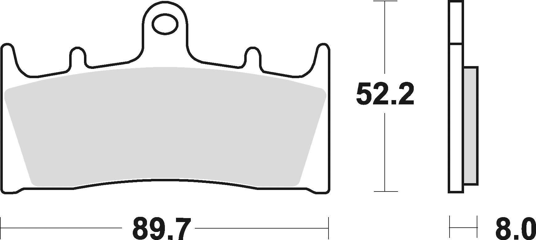 Klocki hamulcowe braking semi metallic 764sm1