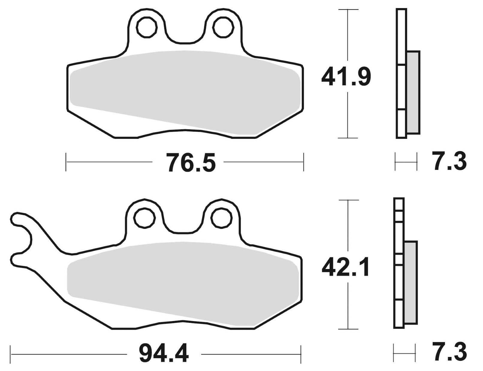 Klocki hamulcowe braking semi metallic 770sm1 - zdjęcie 2