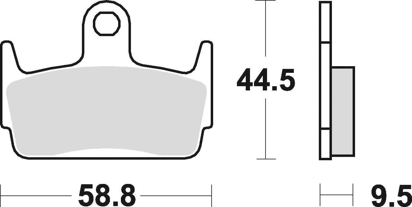 Klocki hamulcowe braking semi metallic 774sm1 - zdjęcie 2