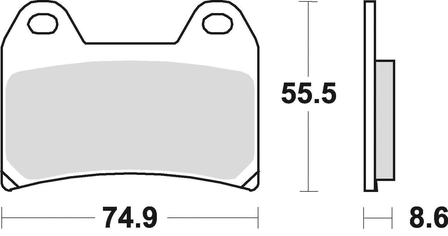 Klocki hamulcowe braking semi metallic 784sm1 - zdjęcie 2