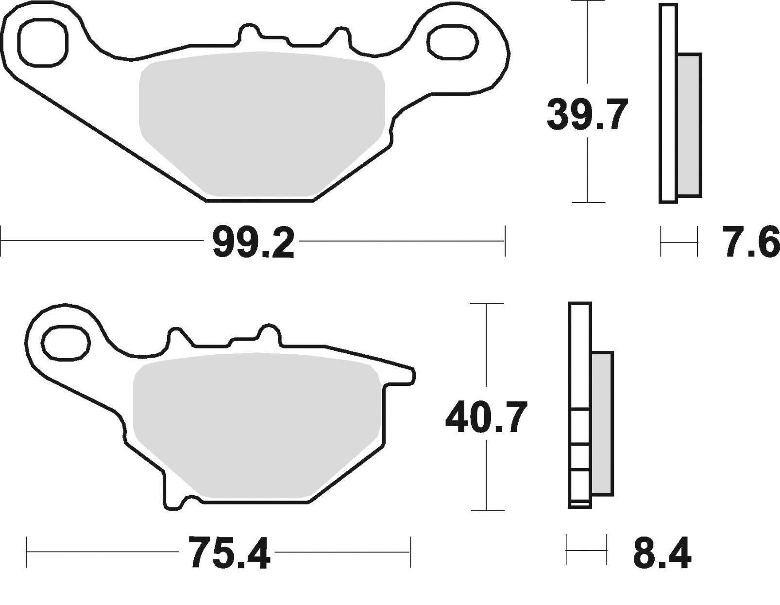 Klocki hamulcowe braking semi metallic 785sm1 - zdjęcie 2