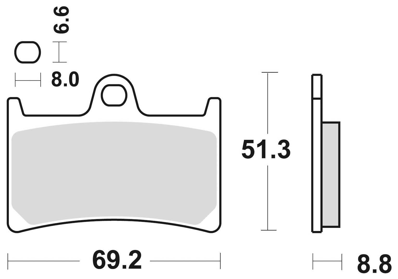 Klocki hamulcowe braking semi metallic 786sm1 - zdjęcie 2
