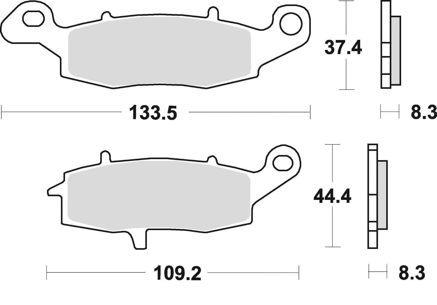 Klocki hamulcowe braking semi metallic 787sm1 - zdjęcie 2
