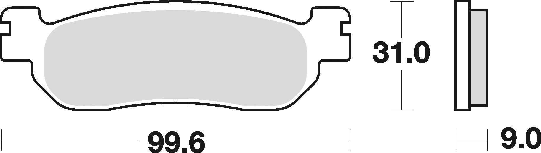 Klocki hamulcowe braking semi metallic 822sm1 - zdjęcie 2