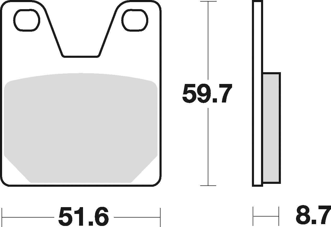Klocki hamulcowe braking semi metallic 826sm1 - zdjęcie 2