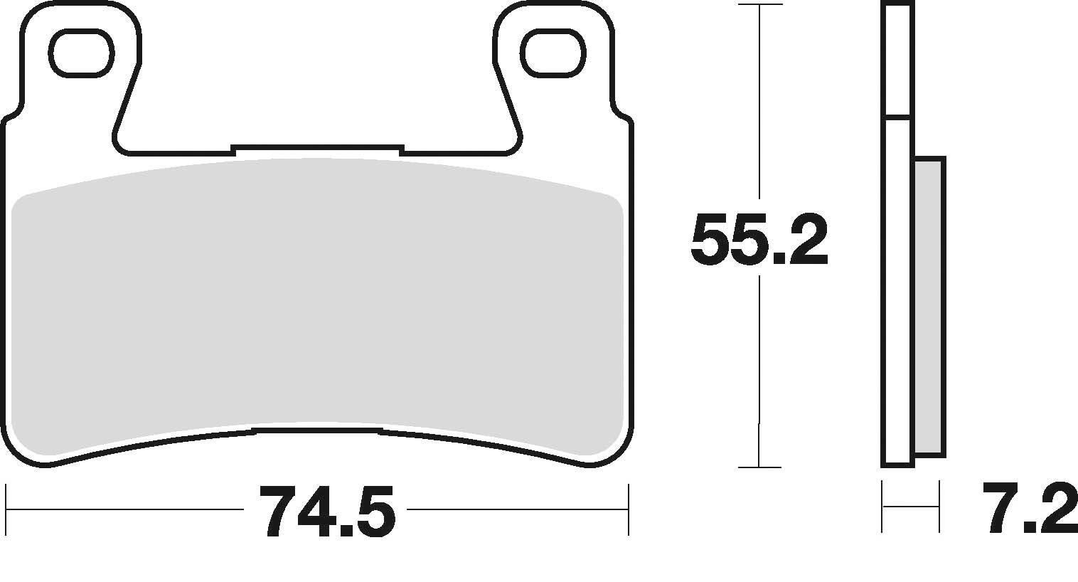 Klocki hamulcowe braking semi metallic race 827cm66 - zdjęcie 2