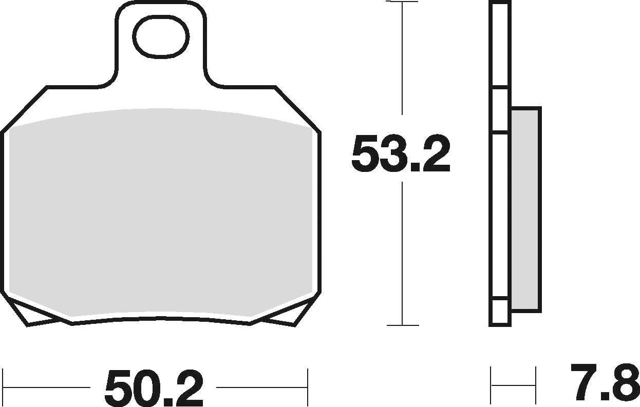 Klocki hamulcowe braking semi metallic 828sm1 - zdjęcie 2