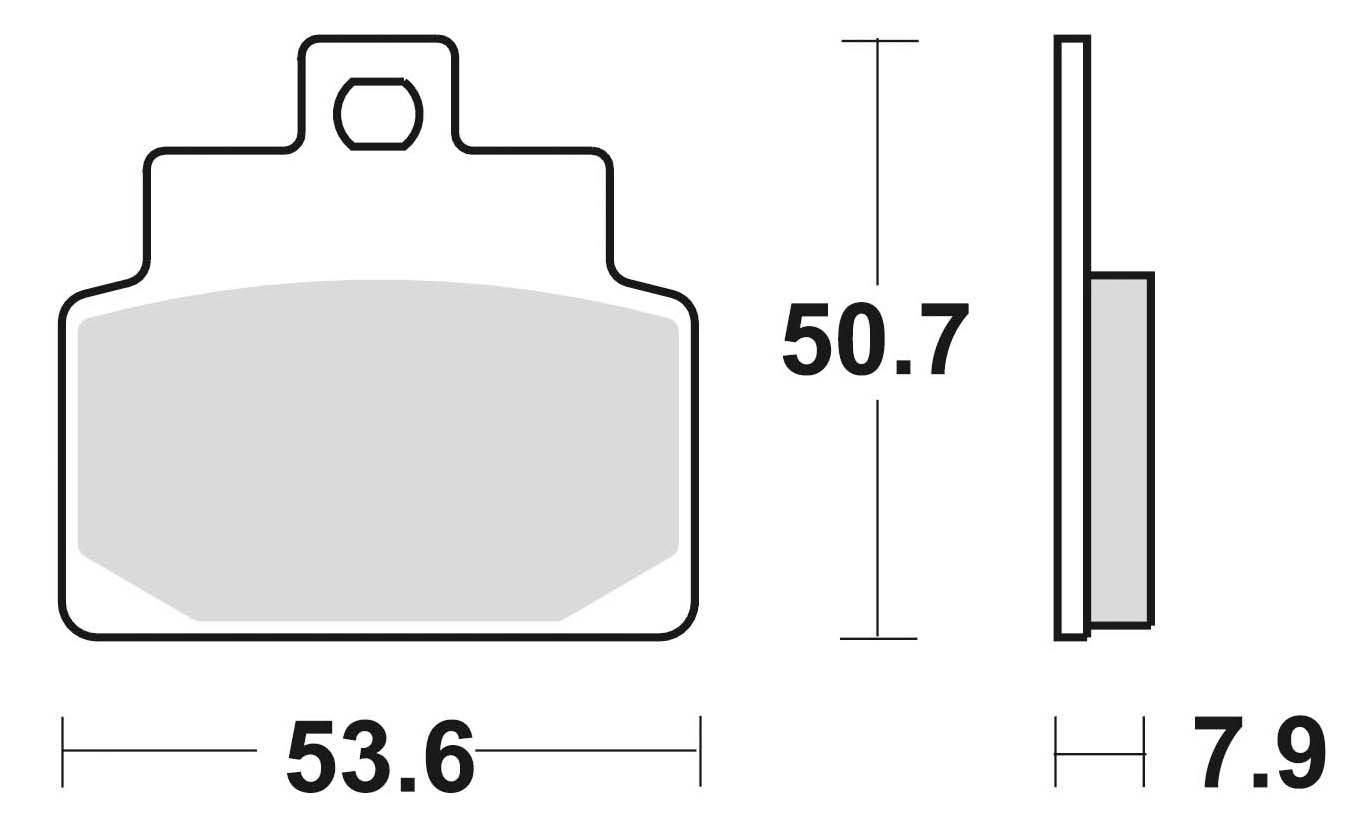 Klocki hamulcowe braking semi metallic 842sm1 - zdjęcie 2