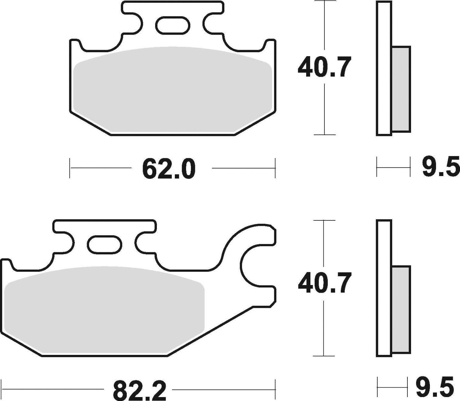 Klocki hamulcowe braking semi metallic 862sm1 - zdjęcie 2