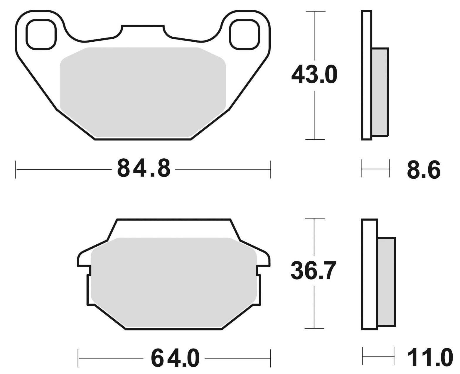 Klocki hamulcowe braking semi metallic 869sm1 - zdjęcie 2