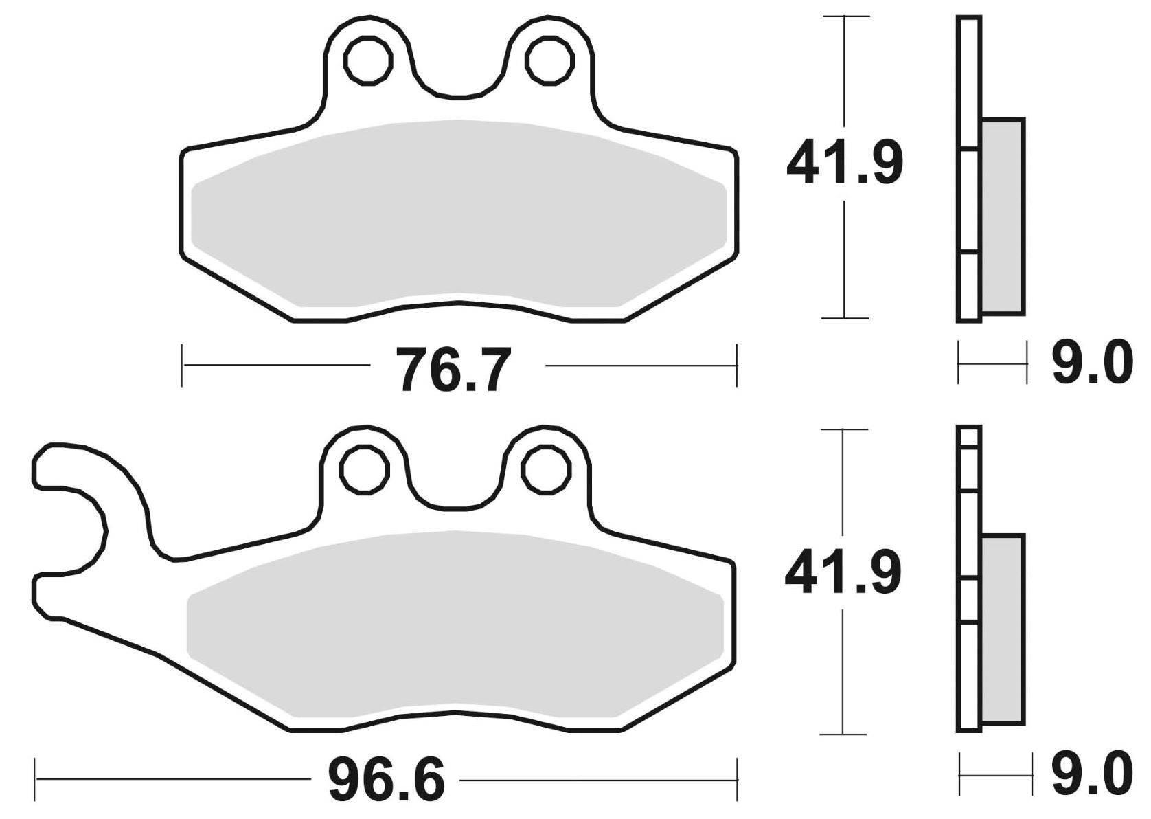 Klocki hamulcowe braking semi metallic 888sm1 - zdjęcie 2