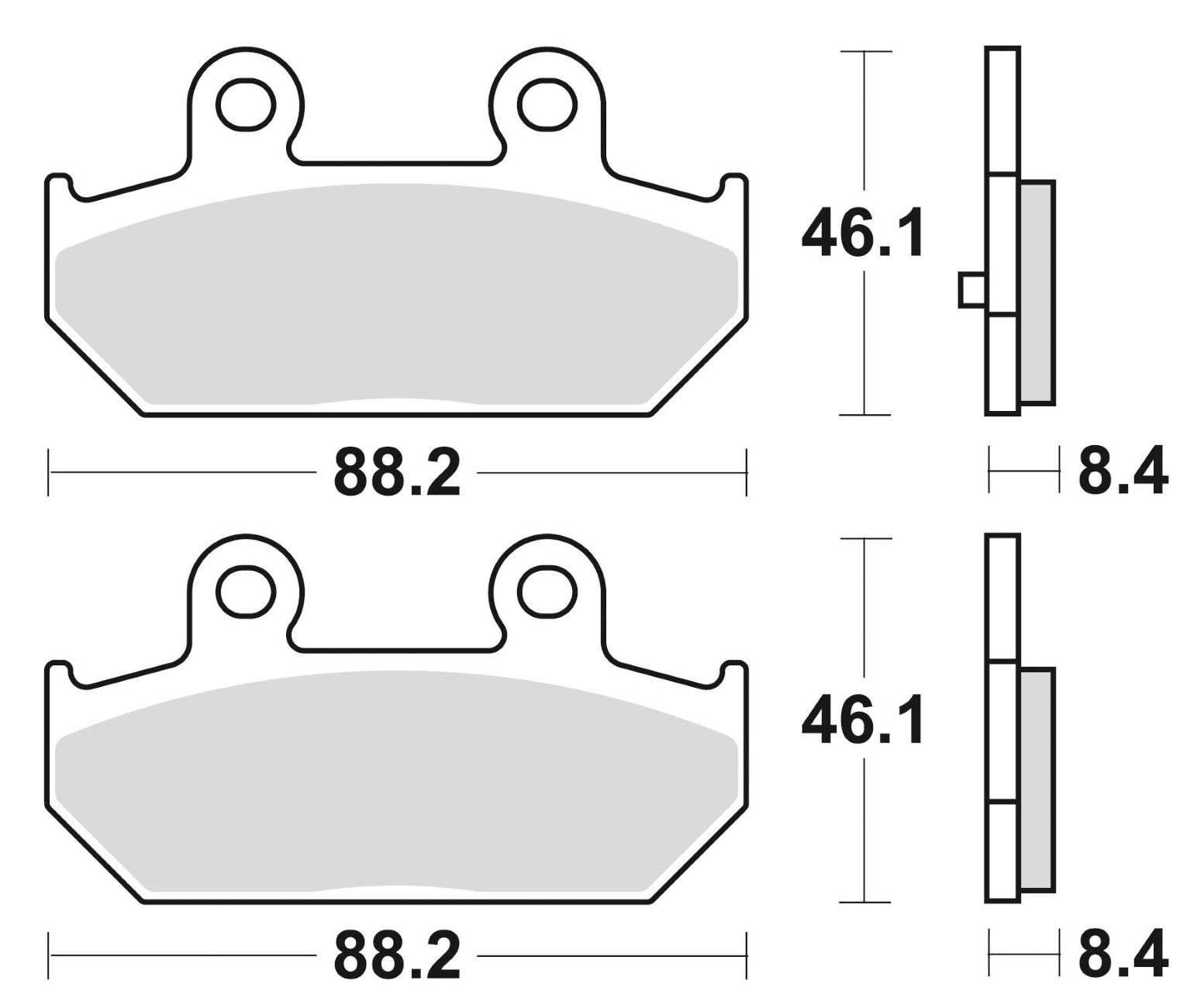 Klocki hamulcowe braking semi metallic 896sm1 - zdjęcie 2