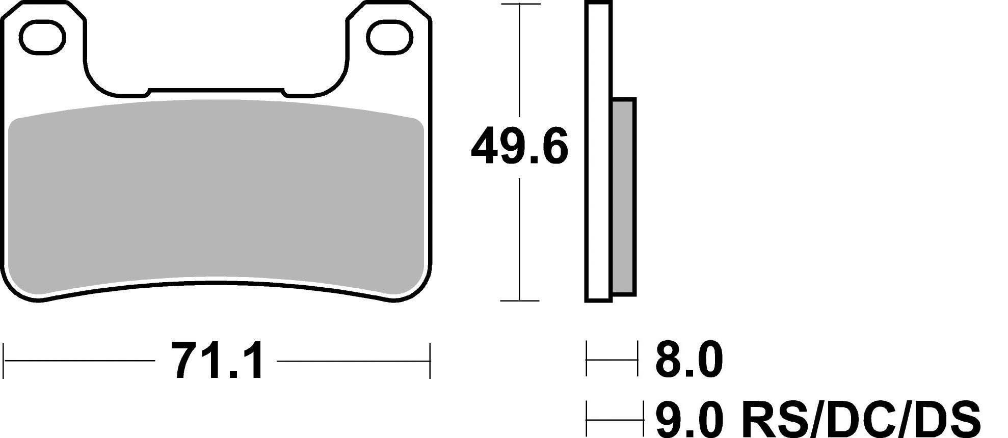 Klocki hamulcowe braking semi metallic race 898cm66 - zdjęcie 2
