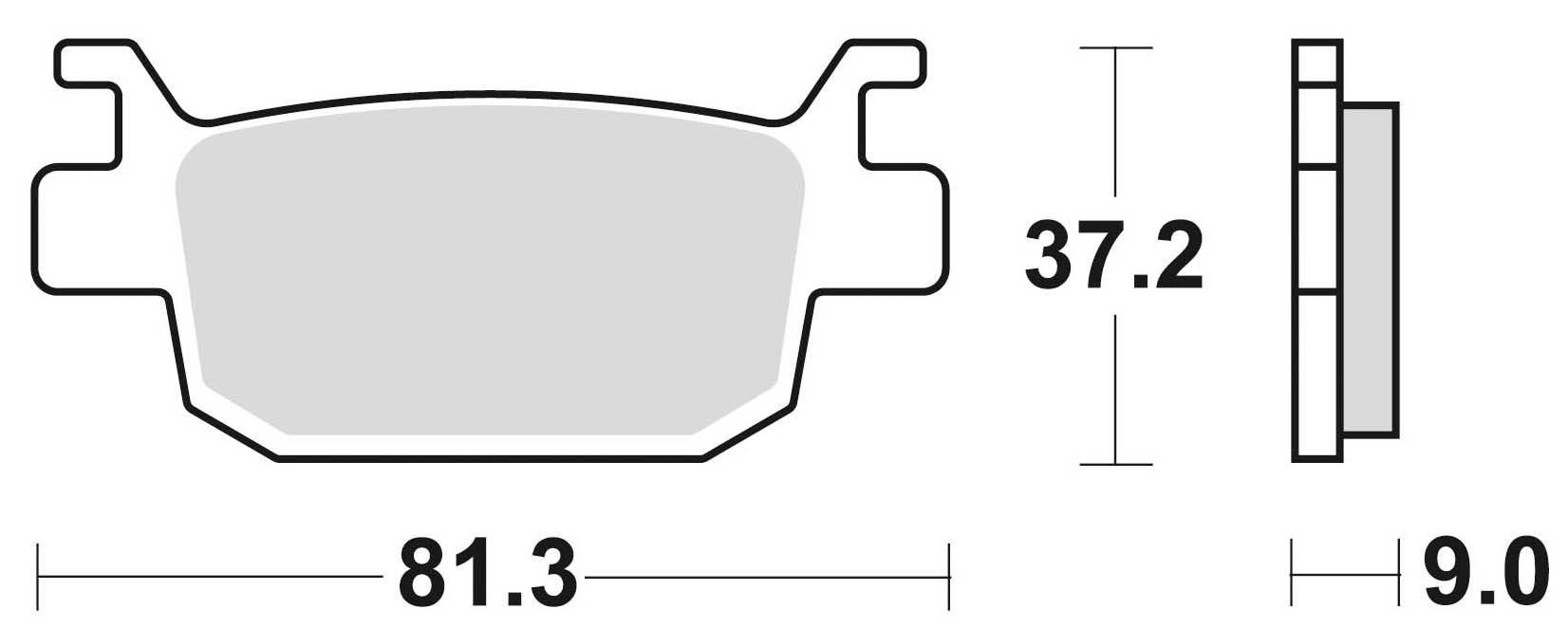 Klocki hamulcowe braking semi metallic 908sm1 - zdjęcie 2
