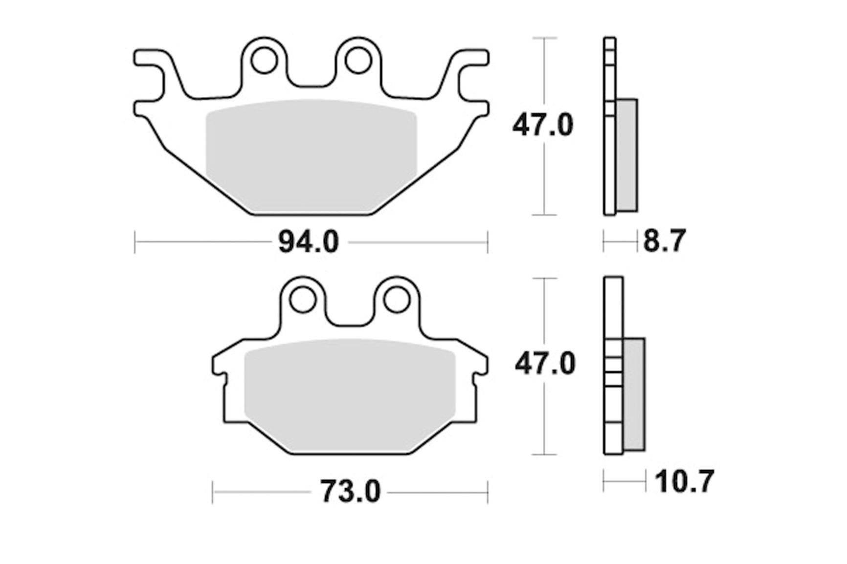 Klocki hamulcowe braking semi metallic 923sm1 - zdjęcie 2