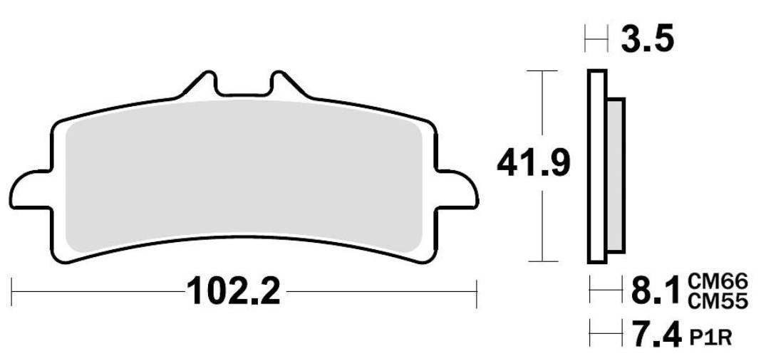 Klocki hamulcowe braking semi metallic race 930cm66 - zdjęcie 2