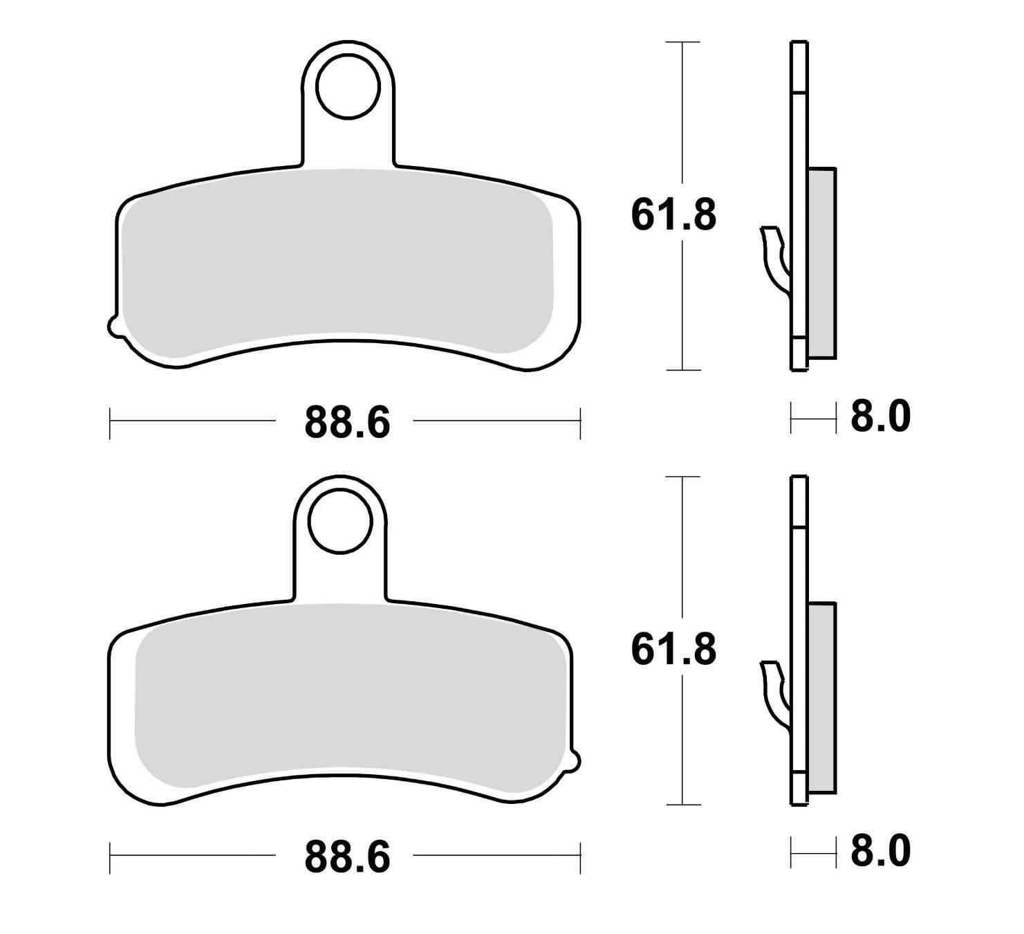 Klocki hamulcowe braking semi metallic 943sm1 - zdjęcie 2