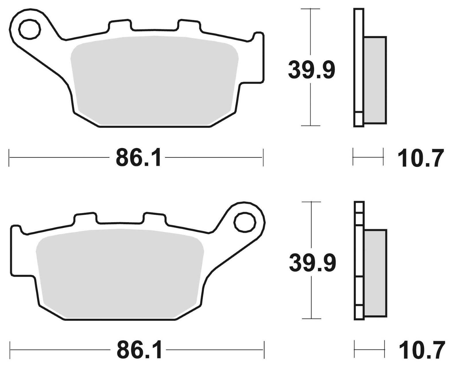 Klocki hamulcowe braking sintered 711cm56 tylne - zdjęcie 2