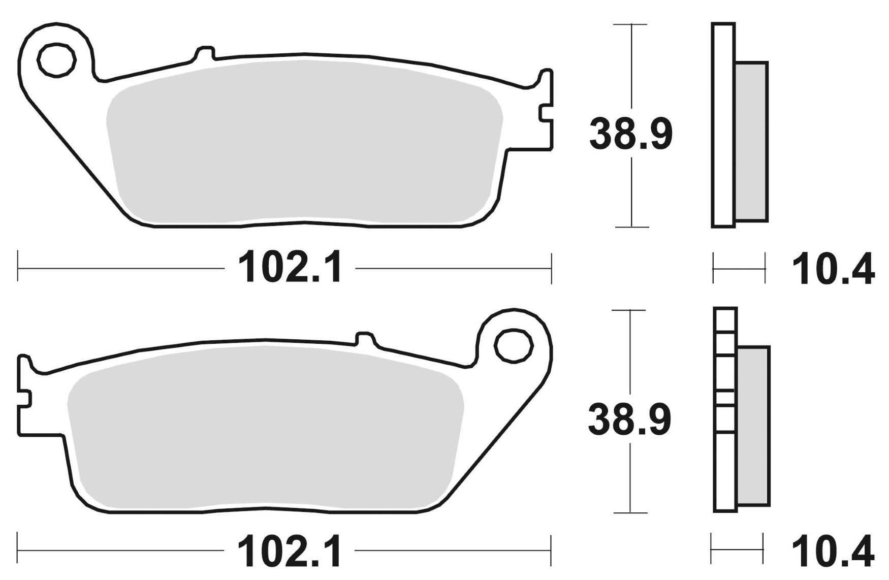 Klocki hamulcowe braking sintered 748cm56 tylne - zdjęcie 2
