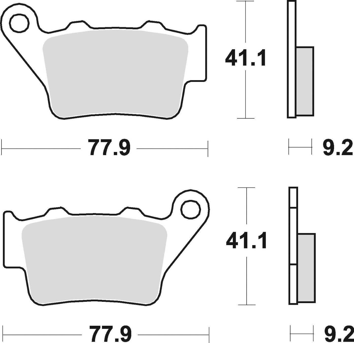 Klocki hamulcowe braking sintered 773cm56 tylne - zdjęcie 2