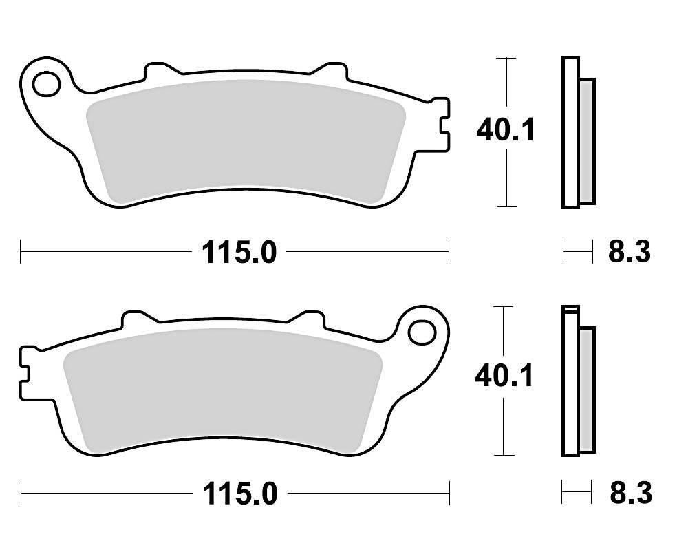 Klocki hamulcowe braking sintered 813cm56 tylne - zdjęcie 2