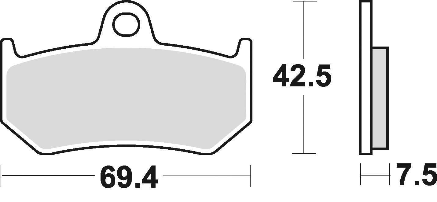 Klocki hamulcowe braking sintered 907cm56 tylne - zdjęcie 2