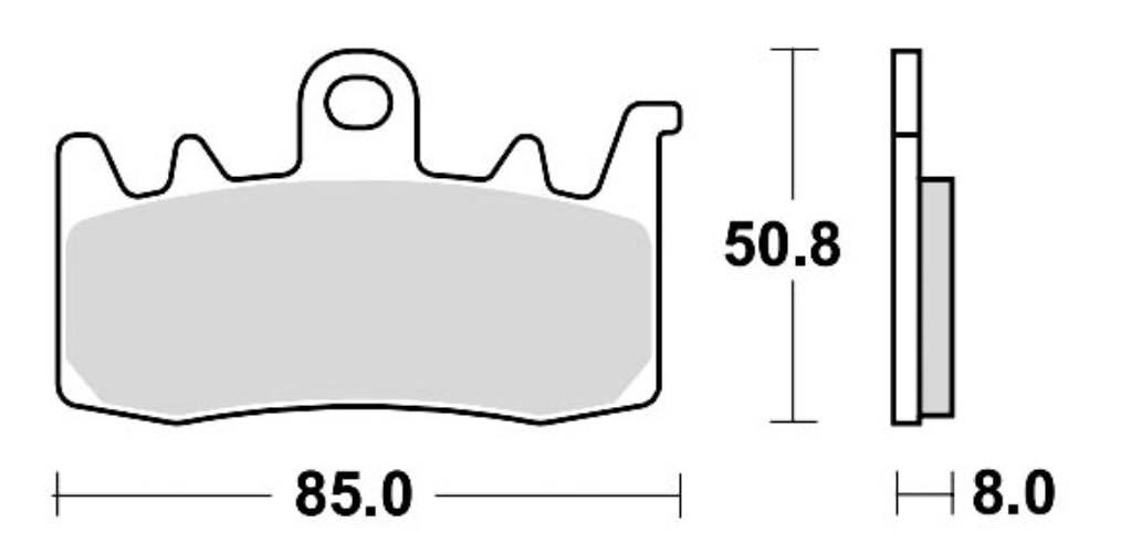 Klocki hamulcowe braking sintered 960cm55 przednie - zdjęcie 2